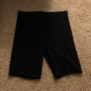 Basic black biker shorts
